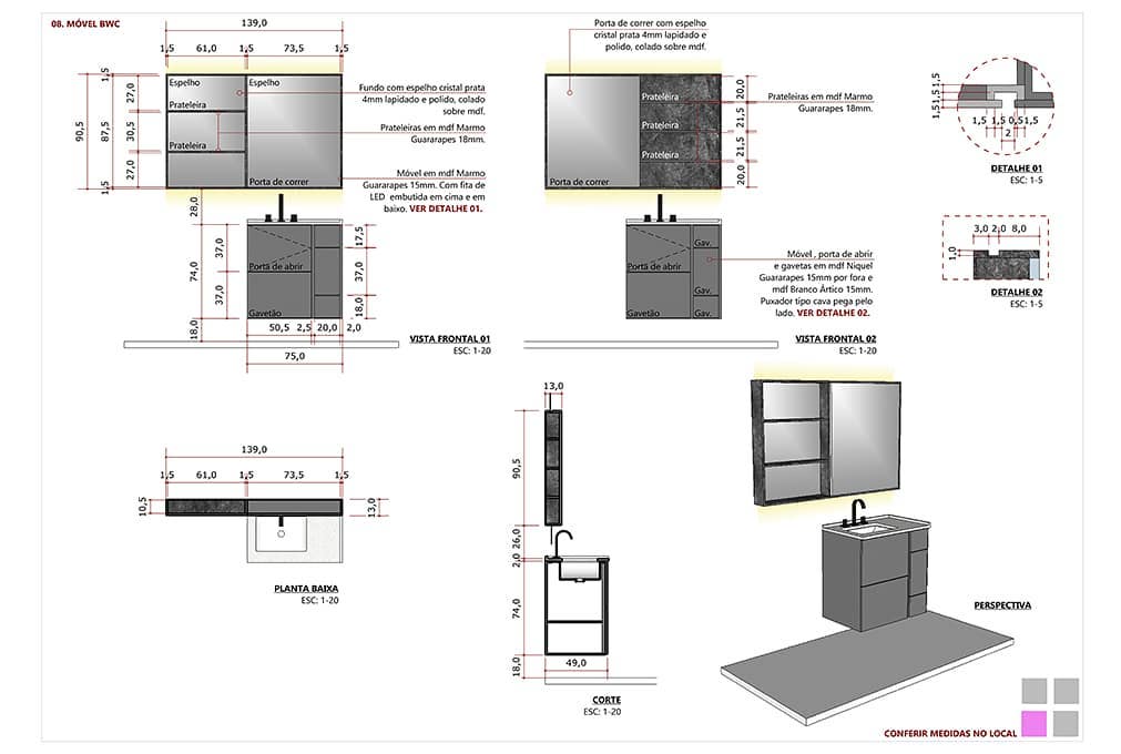 Detalhamento Técnico de Interiores